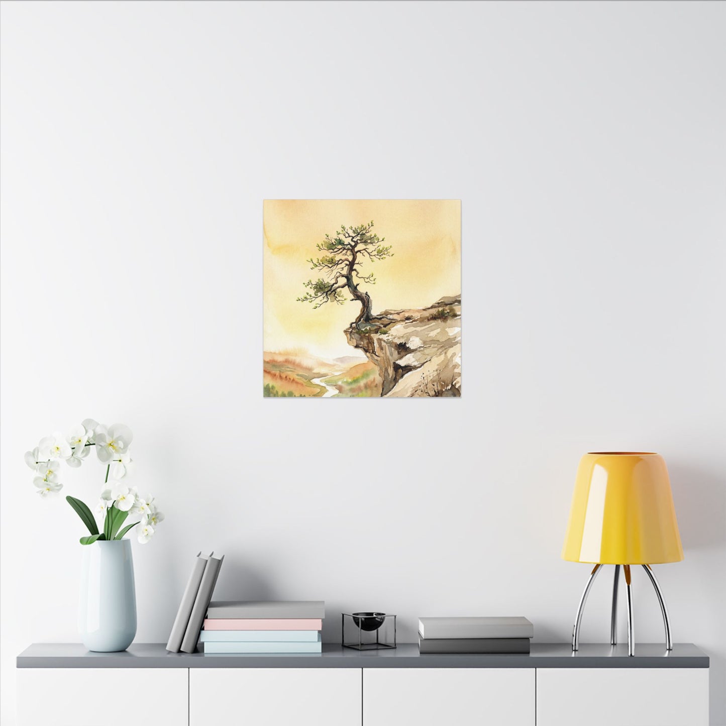 Golden Hour Pine Tree Canvas Art - Japandi Fukinsei