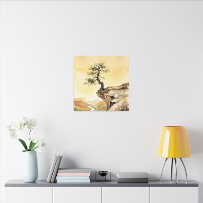 Golden Hour Pine Tree Canvas Art - Japandi Fukinsei