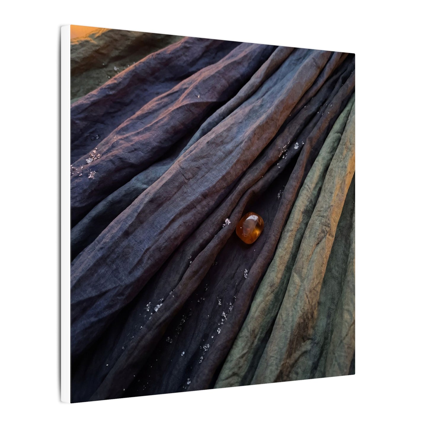 Silk Drape Shadow Zen Canvas Art | Moody Dark Japandi Art