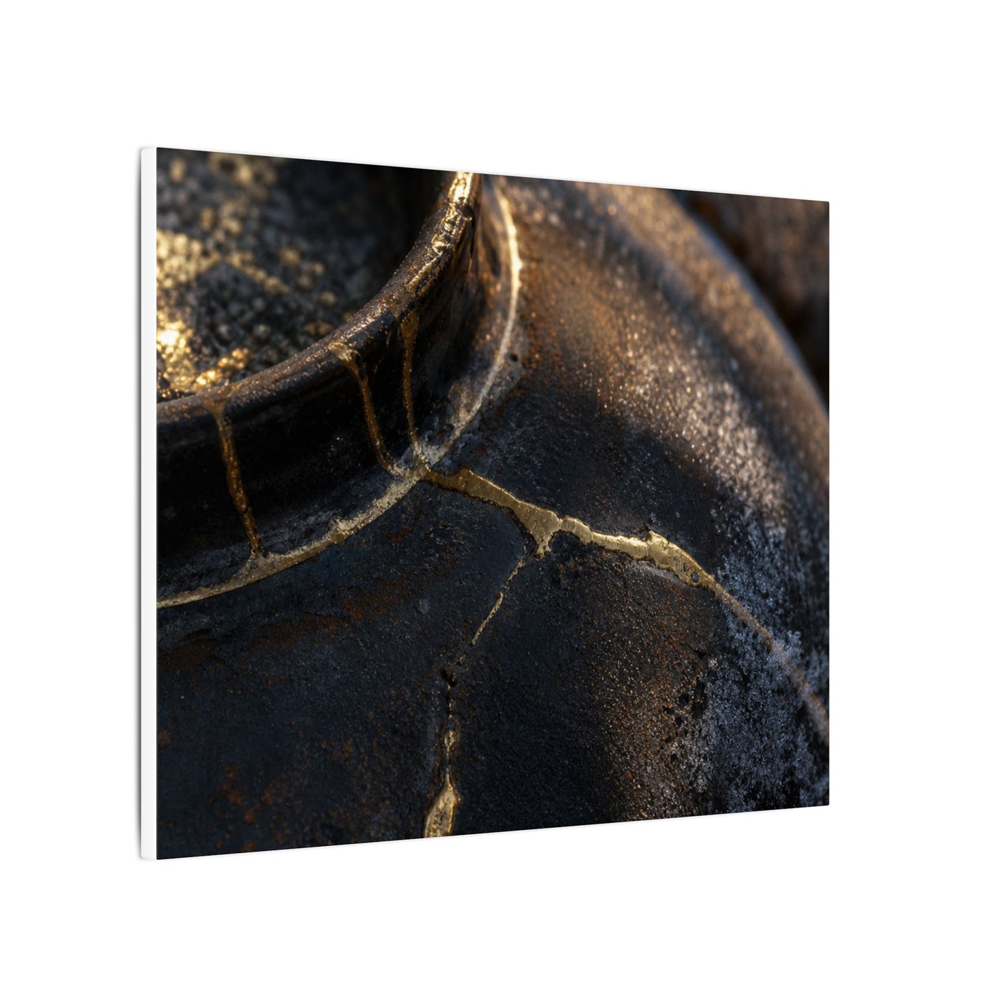 Kintsugi Rust Patina in Golden Hour | Broken Beauty Canvas Art