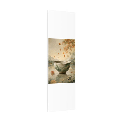 Autumn Ceramic Bowl Watercolor Canvas Art | Cozy Decor