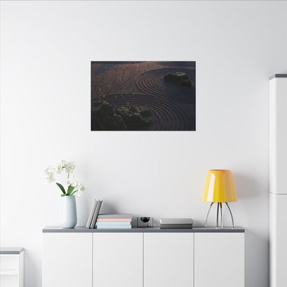 Spring Rock Garden Shadow Zen Canvas Art | Luxurious Decor