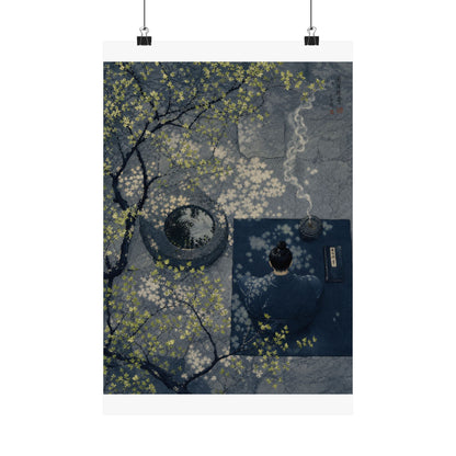 Incense Smoke Wall Art Print | Spring Zen Ukiyo E Inspired Art