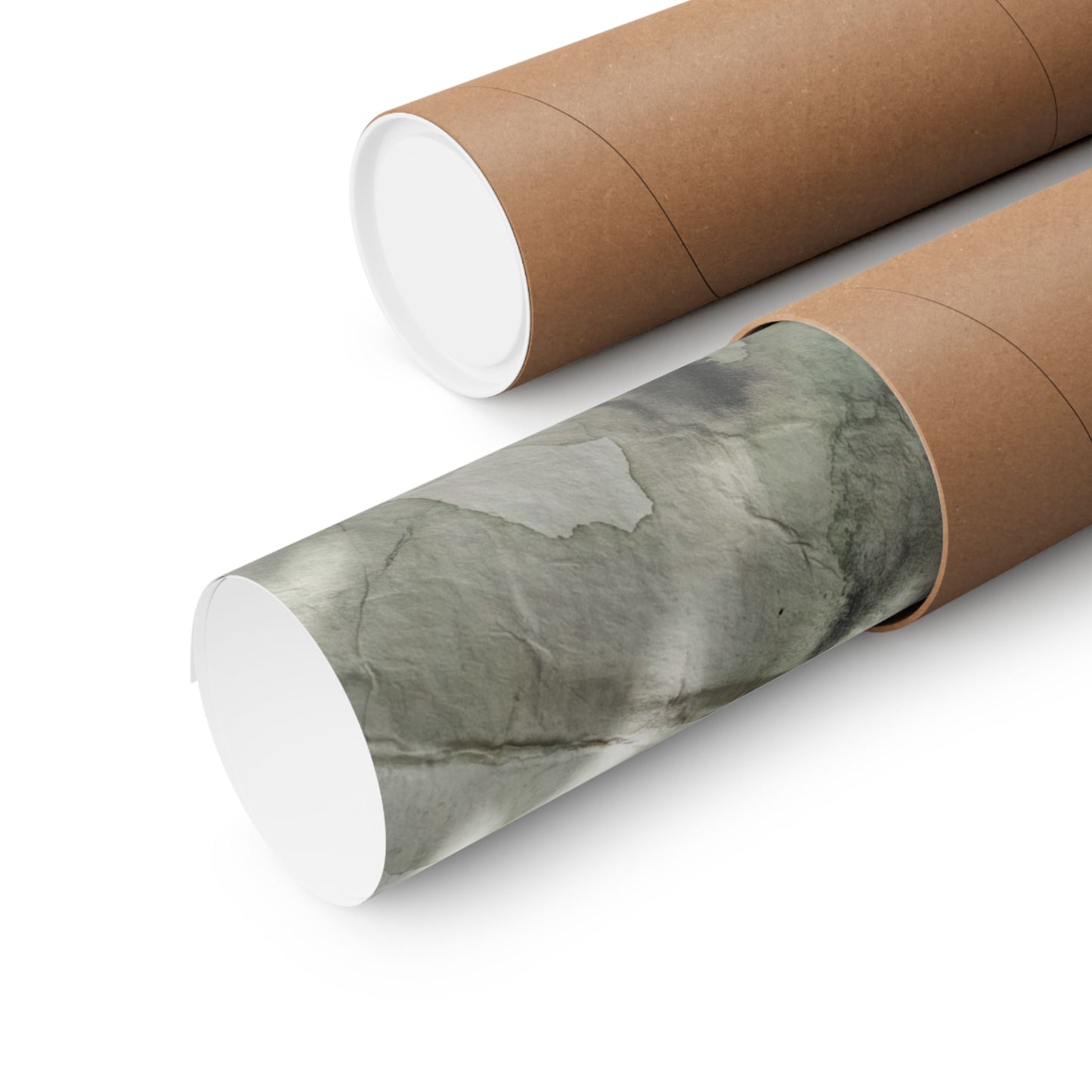 Japandi Paper Fold in Dappled | Watercolor Wall Art Print