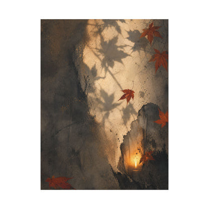 Shadow Play Texture Canvas Art | Neutral Japandi Art