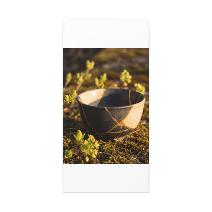 Seijaku Broken Pottery Canvas Art - Kintsugi Gold Repair