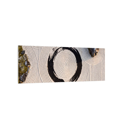 Rock Garden Canvas Art | Winter Zen Enso Art