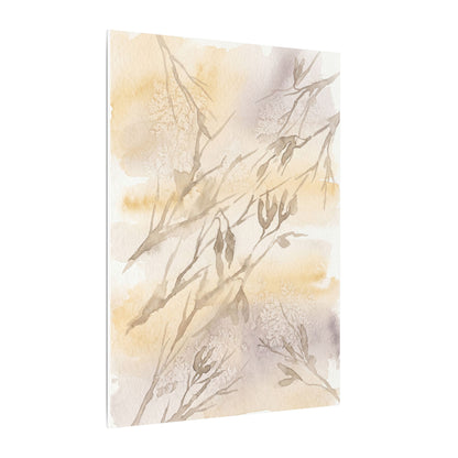 Shadow Play Winter Canvas Art | Japandi Warm Design