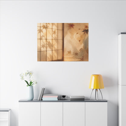 Candlelight Shoji Screen Canvas Art - Japandi Ma