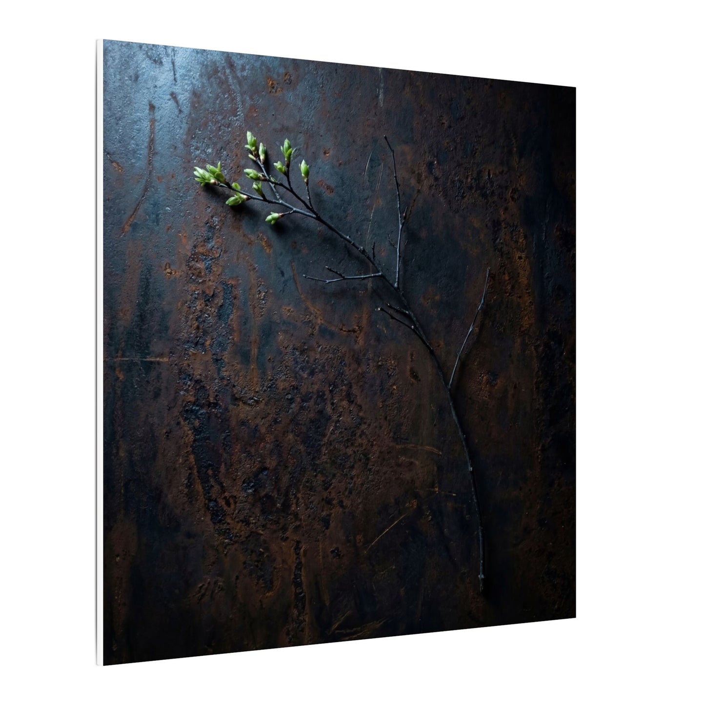 Moody Rust Patina Canvas Art - Moody Minimal Dark Japandi