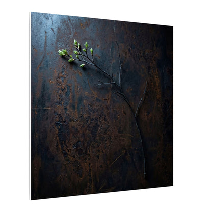 Moody Rust Patina Canvas Art - Moody Minimal Dark Japandi