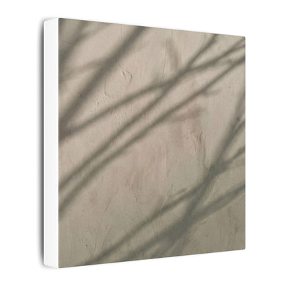 Shadow Play Japanese Pattern Canvas Art | Warm Japandi Art