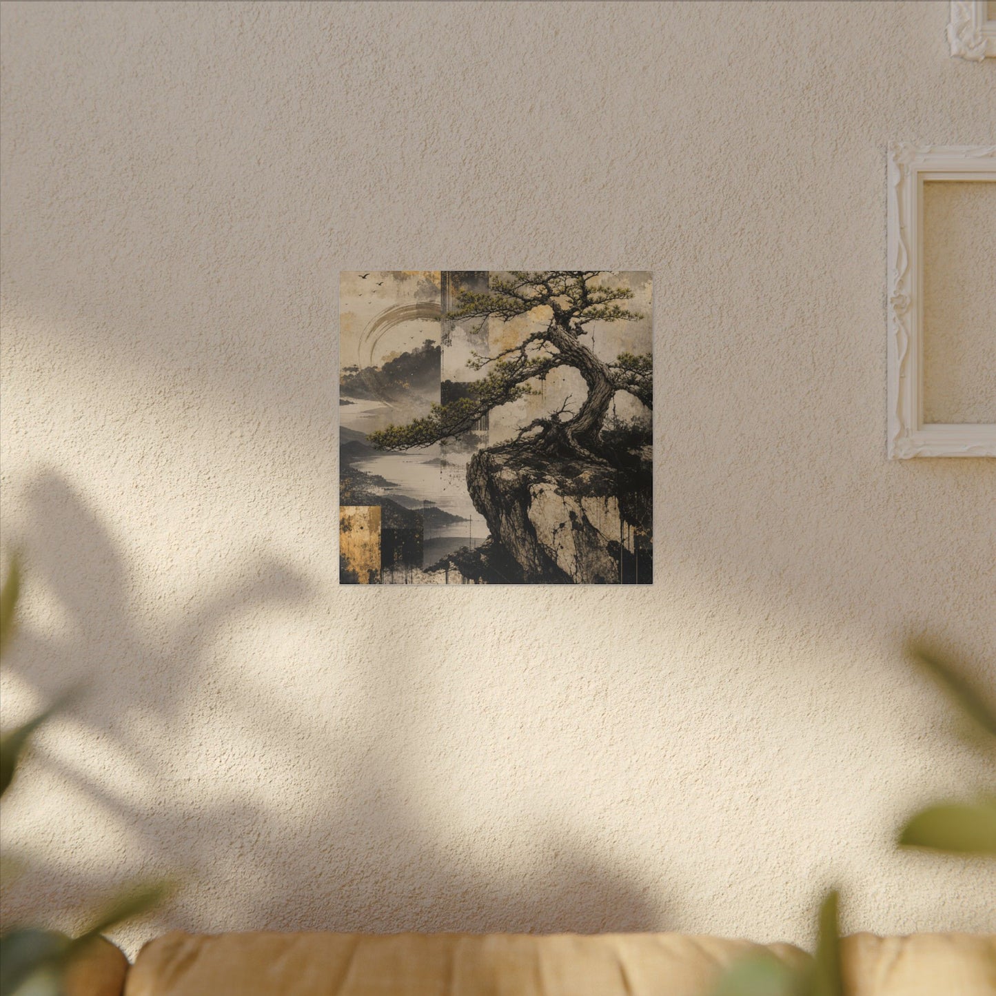 Golden Hour Pine Tree Canvas Art - Japandi Datsuzoku