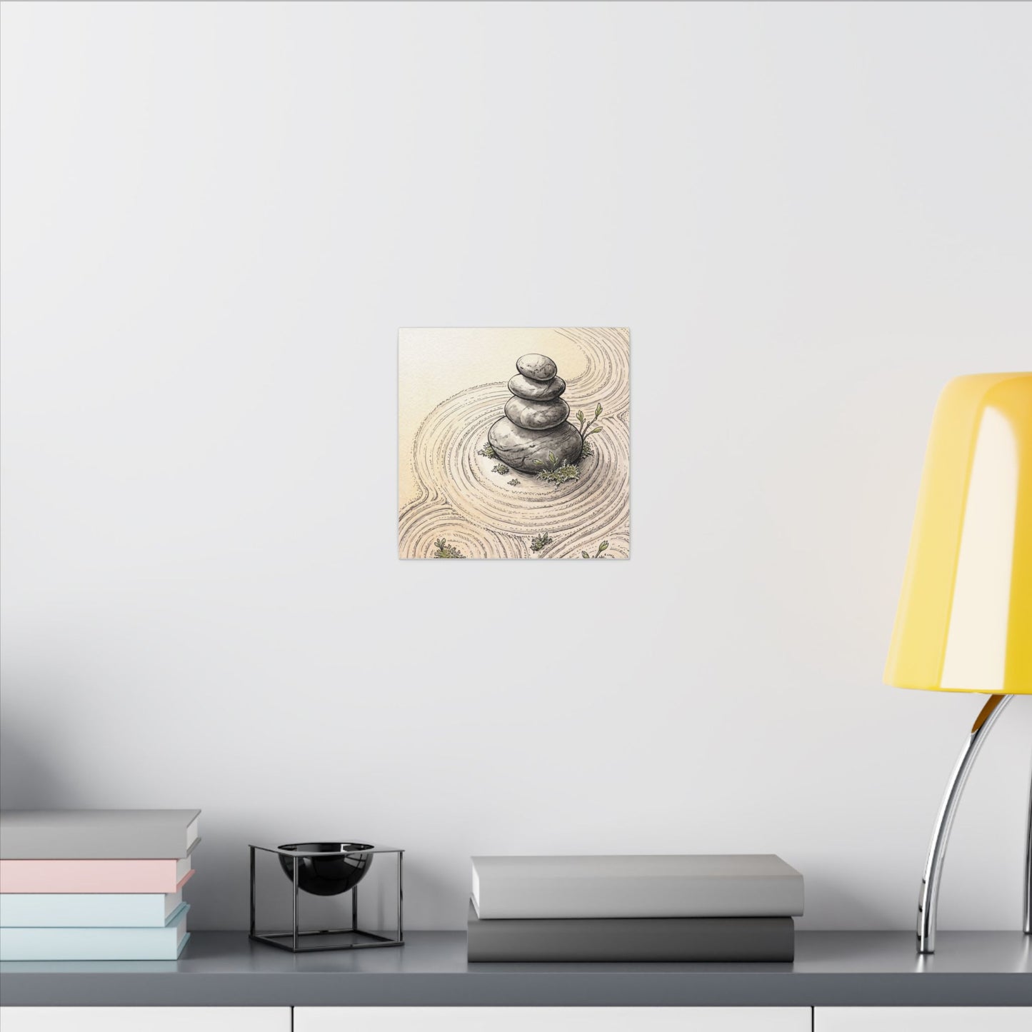 River Stones Spring Canvas Art | Zen Serene Design