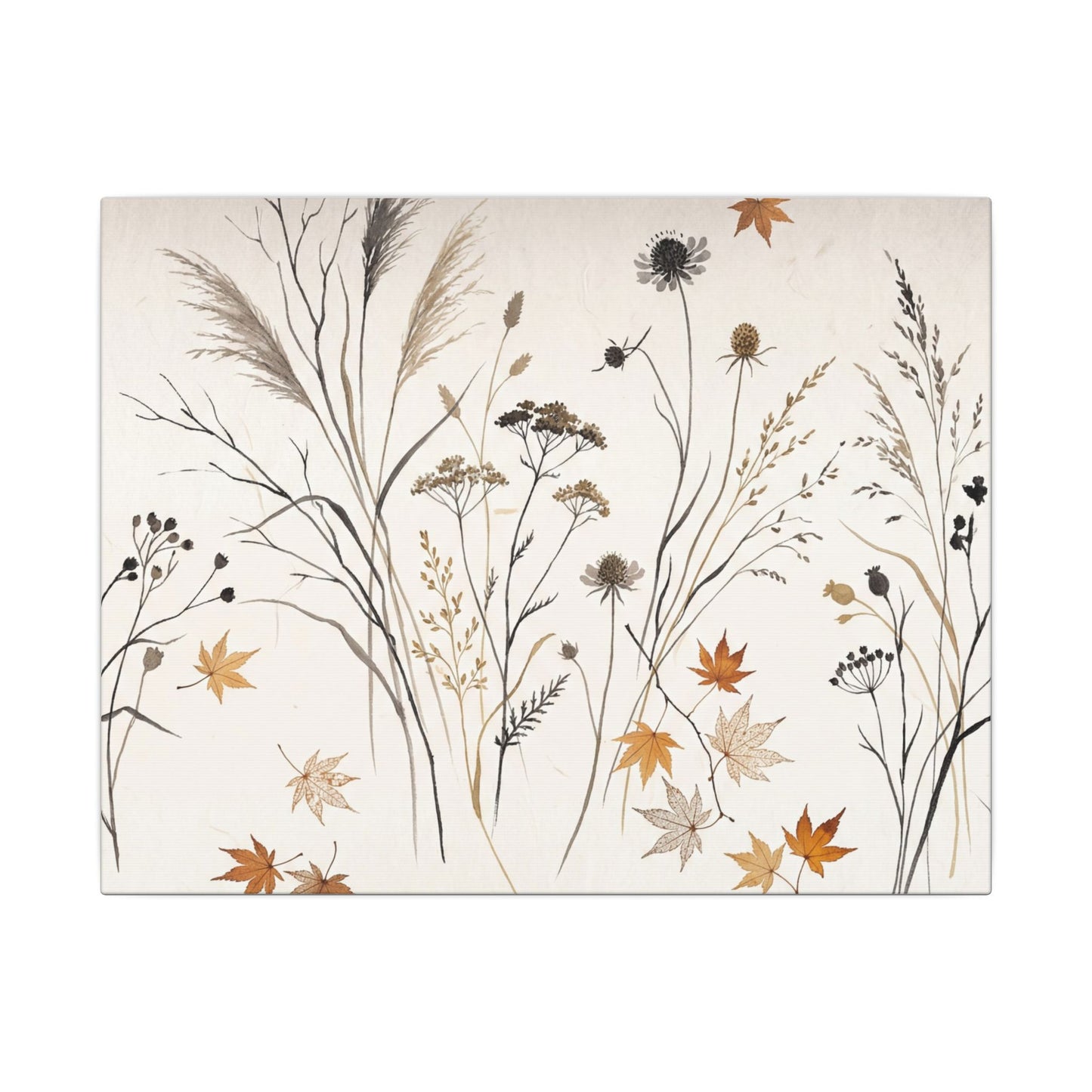 Dawn Dried Flowers Canvas Art - Japandi Kanso