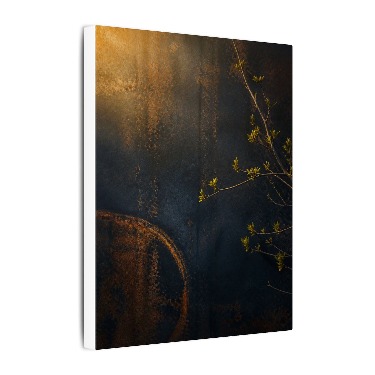 Spring Rust Patina Dark Texture Canvas Art | Moody Decor