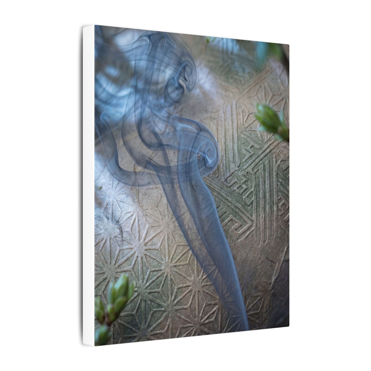 Spring Incense Smoke Japanese Pattern Canvas Art | Neutral Decor
