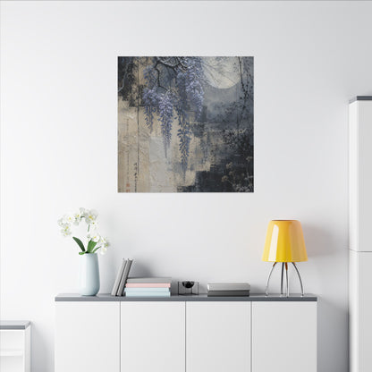 Winter Wisteria Texture Canvas Art | Elegant Decor