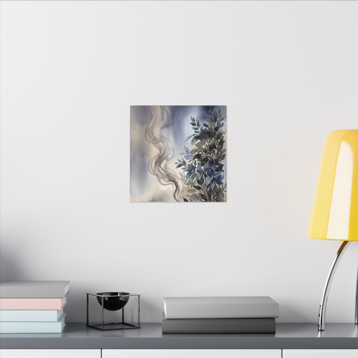 Incense Smoke Summer Canvas Art | Japandi Cozy Design