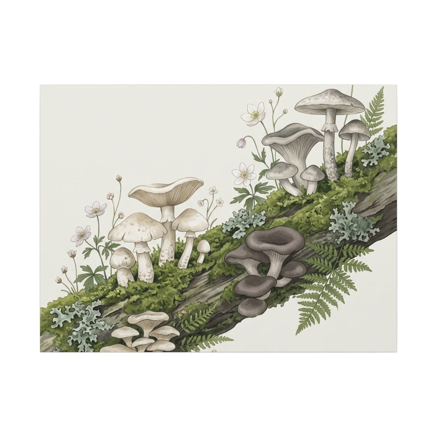 Dried Flowers Spring Canvas Art | Japandi Neutral Design