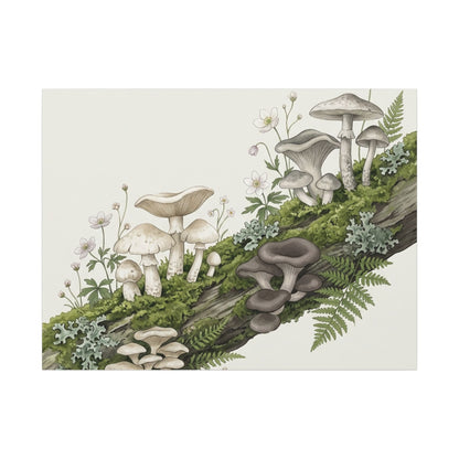 Dappled Wild Mushrooms Canvas Art - Japandi Ma