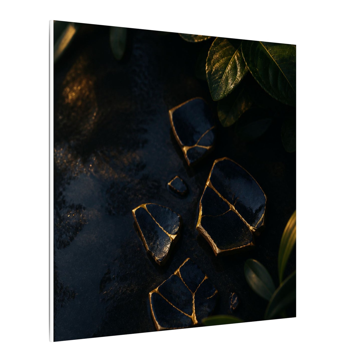 Summer Broken Pottery Moody Minimal Canvas Art | Atmospheric Decor