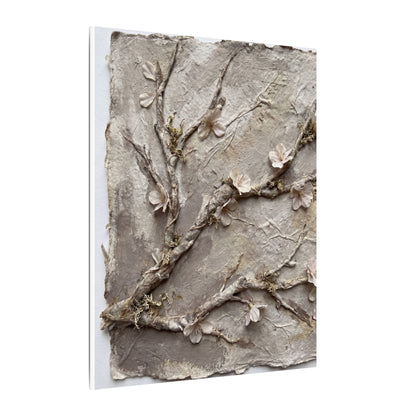 Summer Cherry Blossom Texture Canvas Art | Earthy Decor