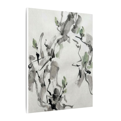 Zen Ink Brushstroke in Overcast | Sumi E Canvas Art