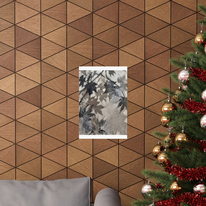 Shadow Play Texture Wall Art Print | Elegant Japandi Art