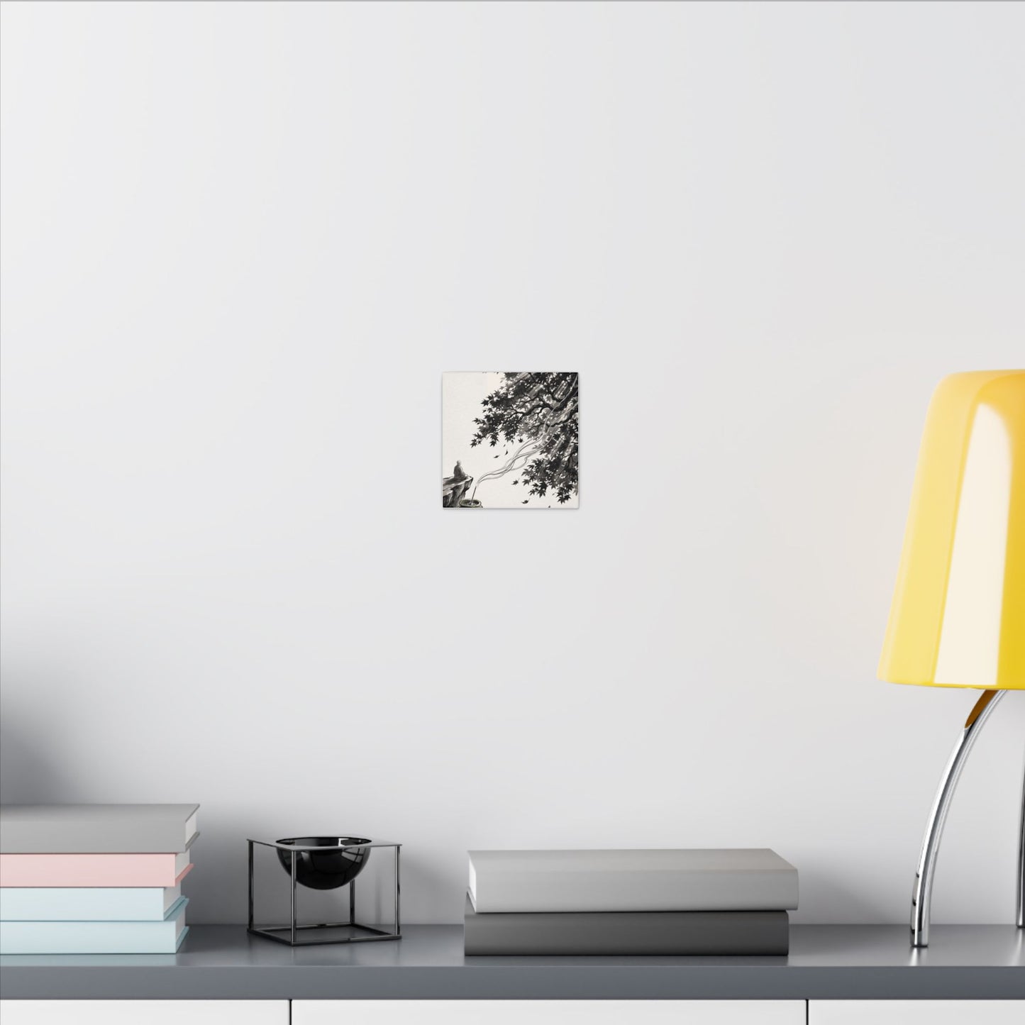 Serene Incense Smoke Canvas Art - Ukiyo E Inspired Zen