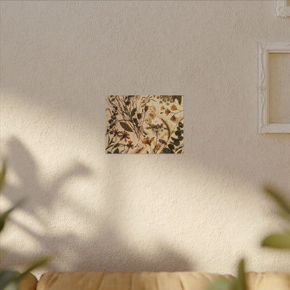 Dried Flowers Summer Canvas Art | Japandi Neutral Design
