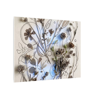 Dried Flowers Minimal Line Canvas Art | Elegant Japandi Art