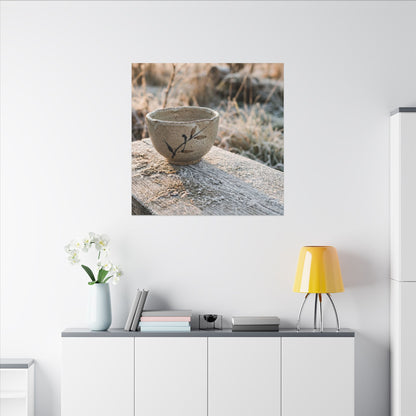 Golden Hour Ceramic Bowl Canvas Art - Japandi Ma