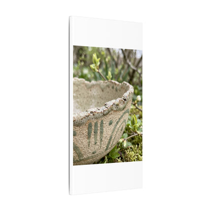 Elegant Ceramic Bowl Canvas Art - Japanese Pattern Japandi