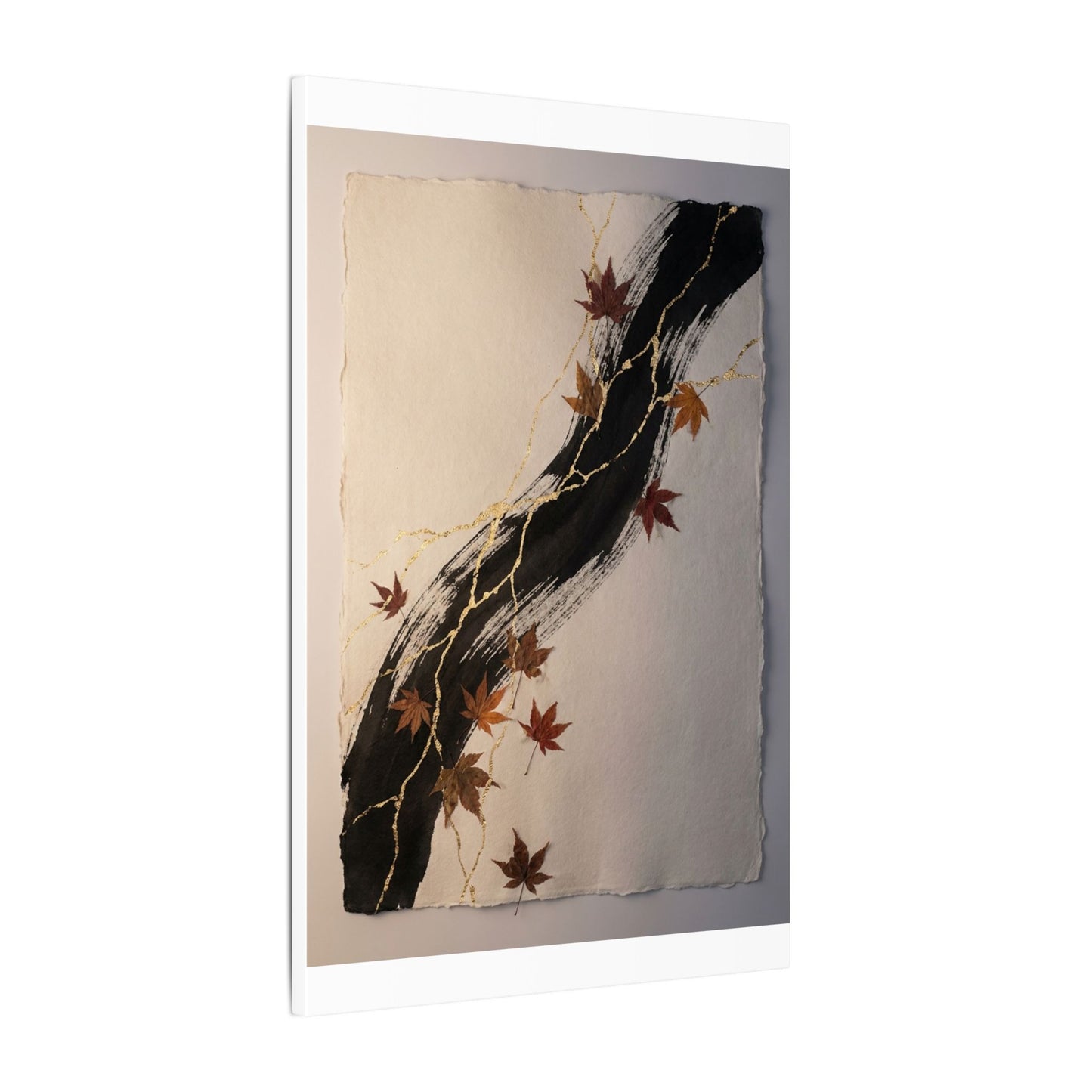 Dawn Ink Brushstroke Canvas Art - Kintsugi Ma