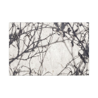 Winter Shadow Play Japanese Pattern Canvas Art | Elegant Decor