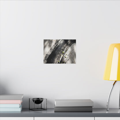 Ink Brushstroke Canvas Art | Spring Dark Japandi Moody Minimal Art