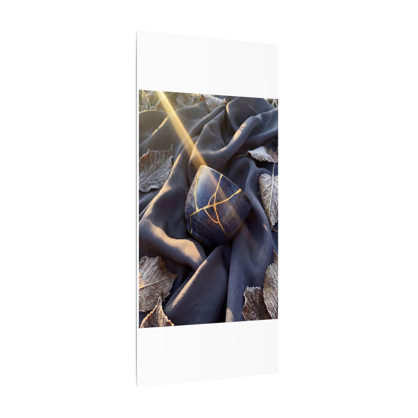 Winter Silk Drape Gold Repair Canvas Art | Artful Decor