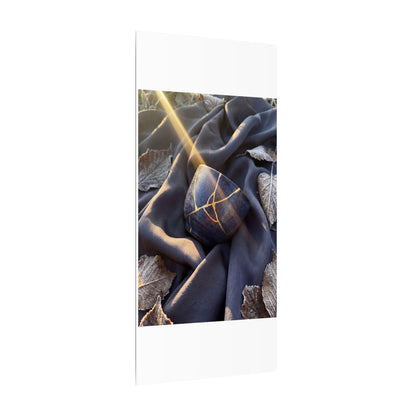 Winter Silk Drape Gold Repair Canvas Art | Artful Decor