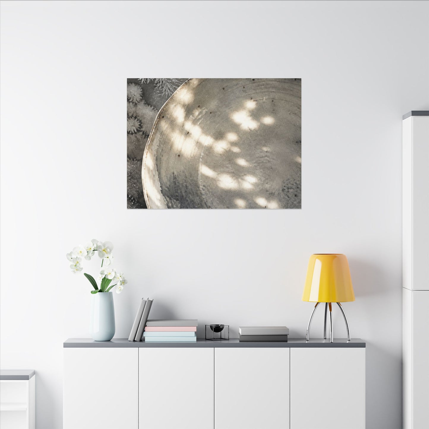 Ceramic Bowl Watercolor Canvas Art | Warm Japandi Art