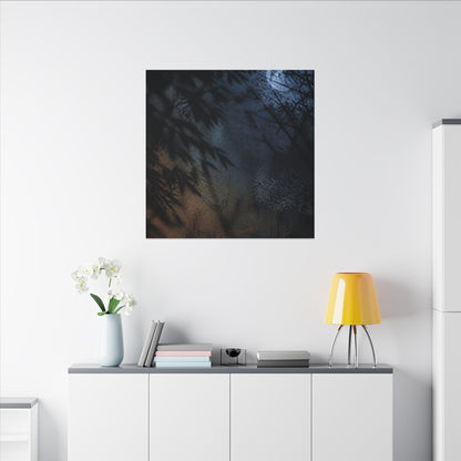 Kanso Shadow Play Canvas Art - Dark Japandi Shadow Zen