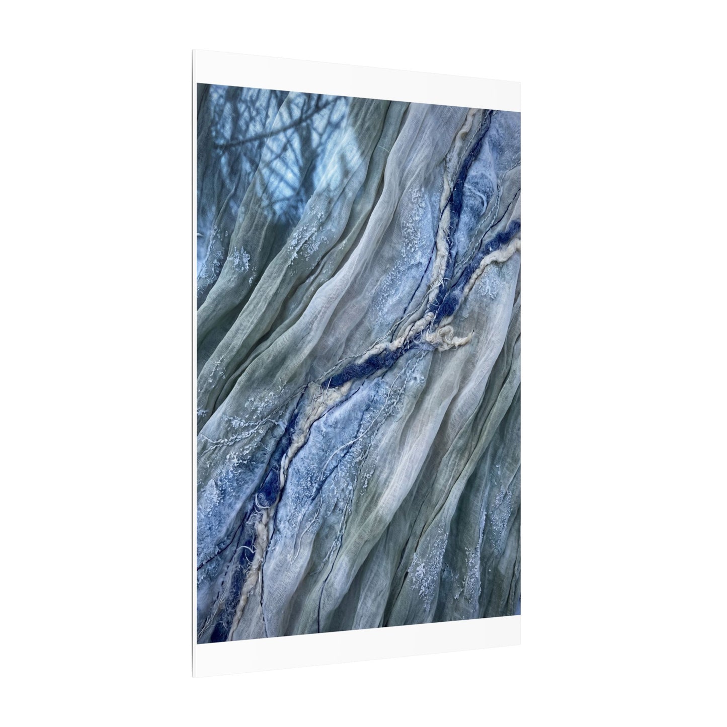 Moonlight Silk Drape Canvas Art - Japandi Mono No Aware