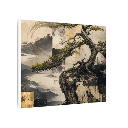 Golden Hour Pine Tree Canvas Art - Japandi Datsuzoku