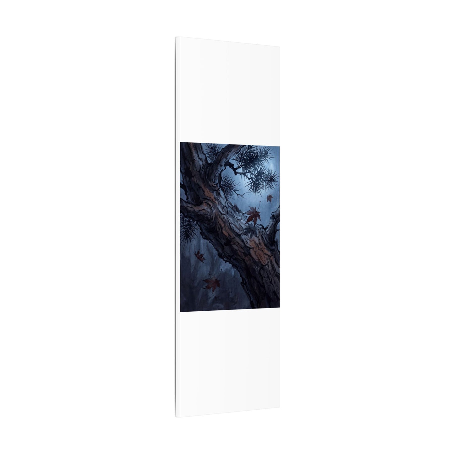 Atmospheric Pine Tree Canvas Art - Shadow Zen Dark Japandi