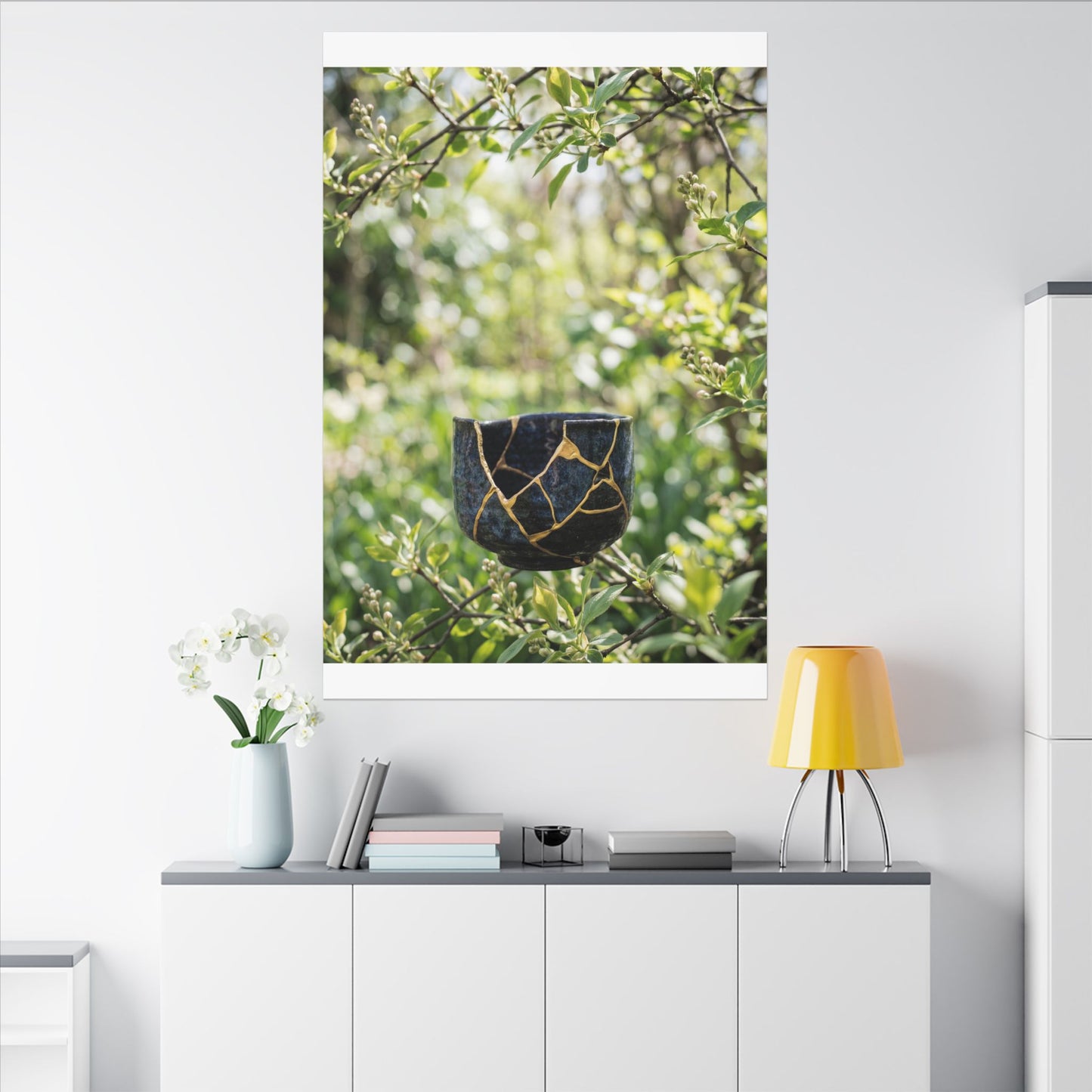 Kintsugi Broken Pottery in Dappled | Broken Beauty Canvas Art