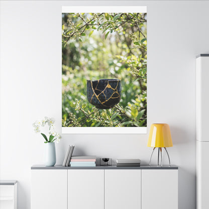 Kintsugi Broken Pottery in Dappled | Broken Beauty Canvas Art