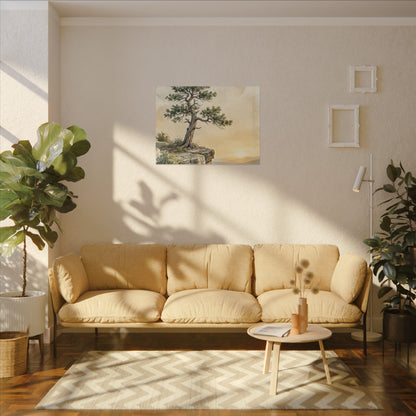 Pine Tree Canvas Art | Summer Japandi Texture Art