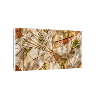 Resilient Paper Fold Canvas Art - Gold Repair Kintsugi