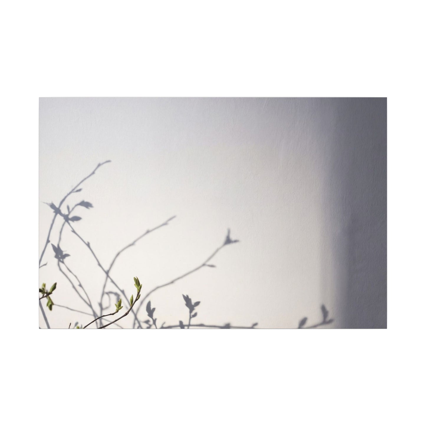 Japandi Shadow Play in Dawn | Japanese Pattern Canvas Art