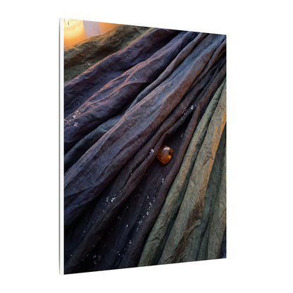 Silk Drape Shadow Zen Canvas Art | Moody Dark Japandi Art